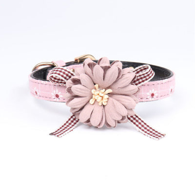 Pet cat dog collar cute flowers